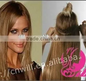 Pretty Human Hair Clip in Hair Extension Snap Clips Hair Extension thumbnail-3