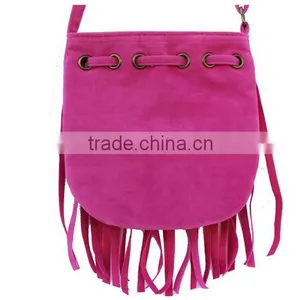 High Quality Colorful Suede Tassel Bag thumbnail-5