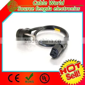 US AC Power Cord NEMA 5-15P to IEC C13 Power Cable 125V 10A thumbnail-3
