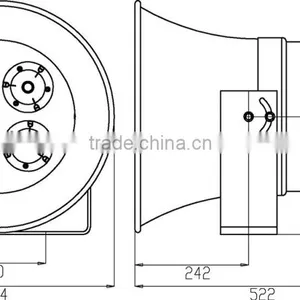RAH-4C 100-600Watt High Frequency High Powered Alarm Siren Speaker thumbnail-3