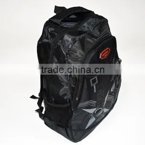 Black Polyester Large Capacity Sport School Bag With Comfort Padding thumbnail-2
