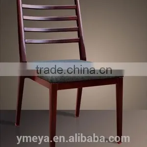 Simple Strong Metal Frame Wood Imitation Armless Dining Chair (YL1010) thumbnail-1