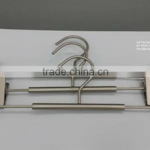 The HEAD Natural Metal Pant/skirt Hanger With Metal Clips ,metal Hanger,new Design,made in China thumbnail-1