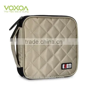 Khaki 32 Capacity 230D Space Twill PVC Fabric DVD Case CD Holder Personalized cd Case Multi Disc Dvd Cases thumbnail-1