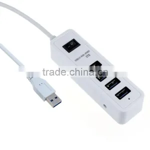 Hot Products Usb3.0 4 Por Hub, 4 Port Usb 3.0 Hub From Usb Hub Suppliers With a Switch of Black and White Plastic thumbnail-4
