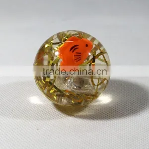 55mm Lucency Fish Crystal Led Flashing Light Bouncy Ball Baby Kids Toys Water Ball thumbnail-4