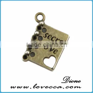 Newest Design !!!Book Shape Love Charm Pendant for Necklace thumbnail-1