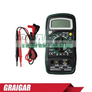 LCD Display Mastech MAS830L Mini Handheld Digital Multimeter DC Current Tester Backlight Data Hold Continuity Diode HFE Test thumbnail-1