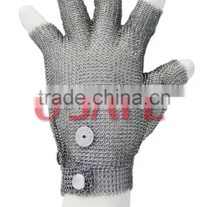 U Safe 1042 Fingerless Fashion Metal Mesh Gloves thumbnail-1