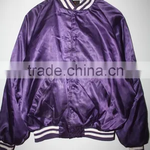 2015 Wholesale Custom Satin Varsity Jackets / Silk Varsity Jackets / Bomber Varsity Jackets thumbnail-1