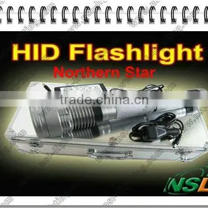4500LM 50W Aluminium HID Flashlight Torch 1000meters 50W/38W Silver HID Torch Light thumbnail-1