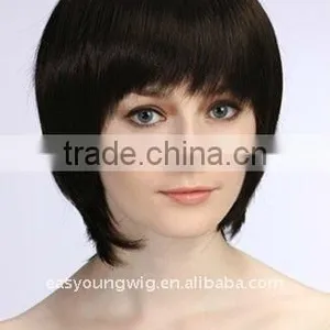 Black Synthetic Wigs, Ladies Short Bob Hair Cut Wigs thumbnail-3