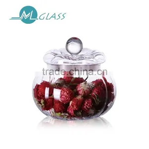 Wholesale 350ml Pumpkin Shape Glass Jar Storage Jar Handmade Heat Resistant Glassware 6076 thumbnail-1