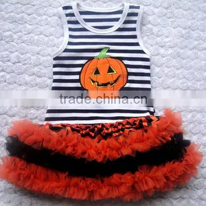 New Designs Halloween Organic Cotton Baby Clothes With Tutu thumbnail-1