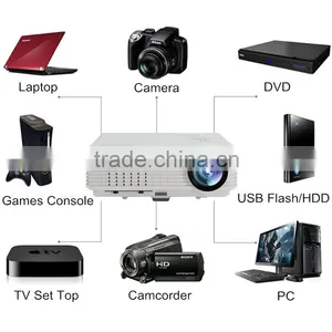 LED LCD Projector Full HD Support 1080P 4500 Lumens 1280x800 Native With Speakers thumbnail-3