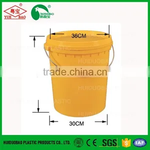 Yellow Plastic Bucket 30L for Construction thumbnail-2