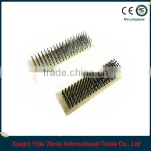 Wooden Block Stainless Steel Wire Wheel Brush thumbnail-1