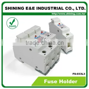 FS-033L3 UL Approved 600V 32A 3 Pole 10x38 Porcelain Fuse Carrier thumbnail-1