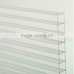 2014 High Quality Hot Sale Clear/transparent Twin Wall Polycarbonate Hollow Sheet Made of Origin Bayer thumbnail-1