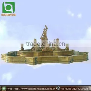 Outdoor Large Decorative Marble Water Fountain With Figure Statue thumbnail-1