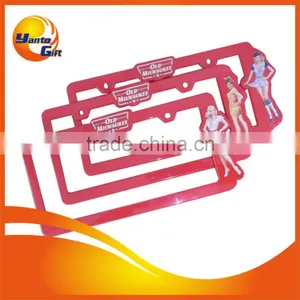 Custom Logo Printed Aluminum Metal License Plate Frame thumbnail-1