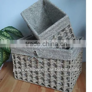 Folding Sea Grass Weaving Basket Set thumbnail-1