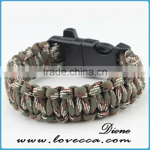 2016 Custom With Flint Fire Starter Survival Paracord Bracelet With Logo thumbnail-2
