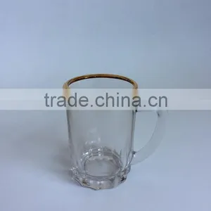 Custom Fashion Elegant Product Drinking Cup With Handle/A Cup and Saucer Decorated With Gold thumbnail-4