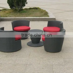 Outdoor All Weather Garden Rattan Coffee And Tea Table Sets thumbnail-1