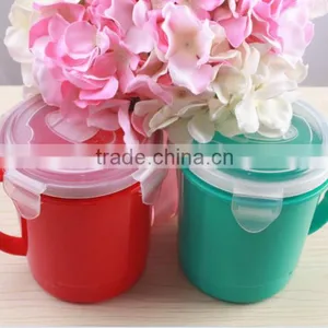2016 New Plastic Lock Cup With Handle/Pastic Glass Tumbler With Lid thumbnail-1