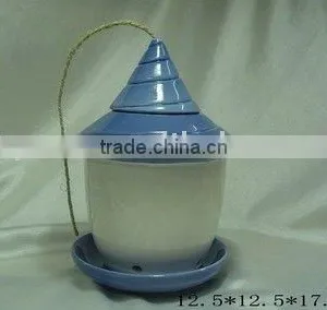 Ceramic Garden Bird House thumbnail-1