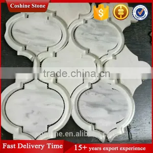 Waterjet Marble Lantern Shaped Mosaic Tile thumbnail-1