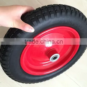 Steel Hub13 Inch 350-8 Solid Tyre Made in China PU Wheel thumbnail-4
