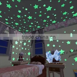 100PCS Home Glow In The Dark Stars Wall Stickers Decal for Kids Baby Rooms Sticker thumbnail-1