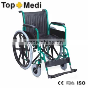 Rehabilitation Therapy Supplies CHROMED STEEL FRAME WEELCHAIR FS901 thumbnail-1