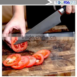 Chef's Knife and Sharpener - Professional Set by LK Kitchen - 8 Inch Stainless Steel Sharp Blade Kitchen Knife for the Home Cook thumbnail-2