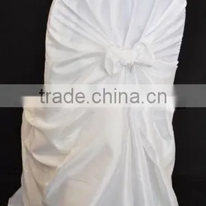White Polyester Universal Chair Cover thumbnail-1