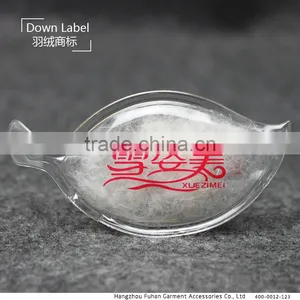 Clear Custom Down Tag With Logo thumbnail-1