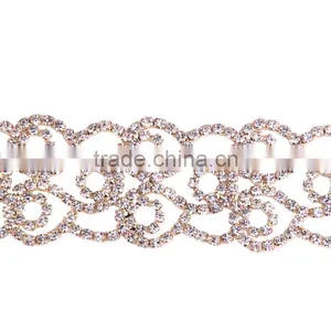 Women Fashionable Rhinestone Gems Choker Necklace for Girls thumbnail-3