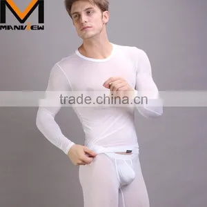 2014 Hot Sale Sexy Thin Men's Bodysuit Underwear Long Sleeve Breathable Body Shaper SM03-12 thumbnail-3
