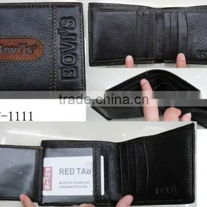 Fashion Golden Supplier Men Genuine Leather Black Luxury Wallet thumbnail-1