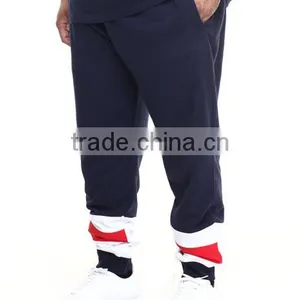 Adjustment Draw-strings Waistline Pants Pieced Contrasting Color Block Design Sweatpant Plus Size Casual Pant thumbnail-2