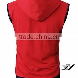 Men Simple Custom Hoodies Sleeveness thumbnail-3