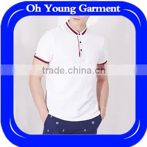 NEW Men Short Sleeve Tees Polo Shirts T-Shirts Basic Lapel Tops Solid Slim Fit Polo Factory Price Popular Cotton Polo Shirt thumbnail-1