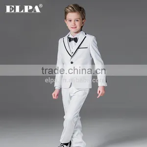 Elpa NXB0082 Formal Designer Fancy Wholesale Black 3 Piece White Boys Suits thumbnail-2