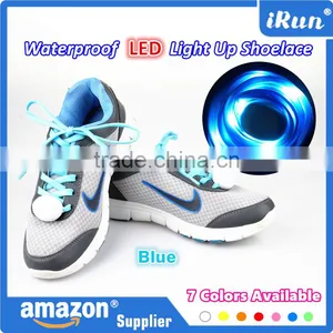 Cool Fashion Light up LED Shoelaces Flash Party Skating Blue Glowing Shoe Laces for Boys Girls Fashion Luminous Shoe Strings thumbnail-1
