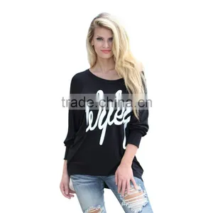 Women Fashion One Shoulder Long Sleeve Ladies Blouse and Top for Wholesale 2017 thumbnail-1