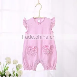 Summer Baby Clothes Romper Natural Colored Cotton Sleeveless Newborn Short Climbing Jumpsuit Clothes thumbnail-2