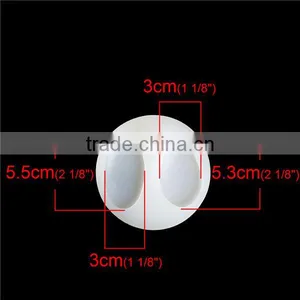 Cheap Wholesale Oval Drop White 8.7cm Silicone Resin Mold thumbnail-2