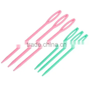 2.5mm 3mm Plastic Knitting Needles Pink & Green 9.3cm(3 5/8") 7cm(2 6/8")long, 5 Sets thumbnail-1